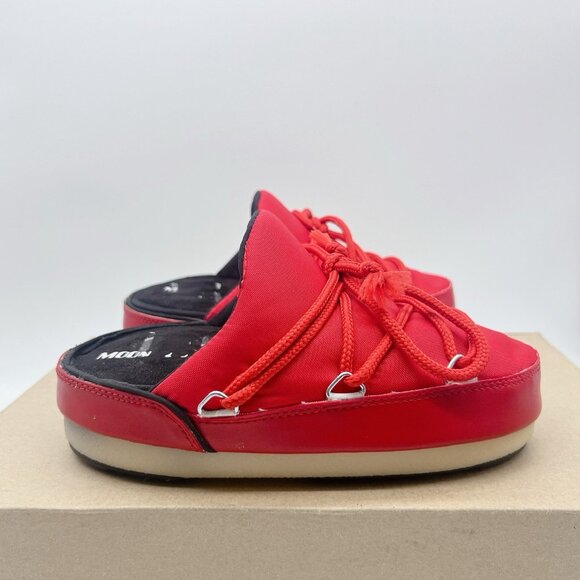 MOON BOOT Full Moon Icon Nylon Mule Red EU 35/ 36 Womens US 5.5 - Picture 5 of 13